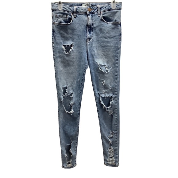 Forever 21 Los Angeles Light Wash Distressed Jeans (Preowned) - Picture 1 of 4